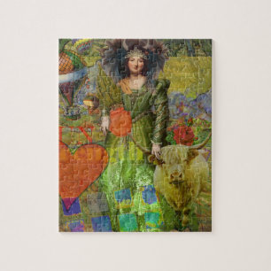 Puzzle Vintage Taurus Classique Femme Portrait Art gothiq