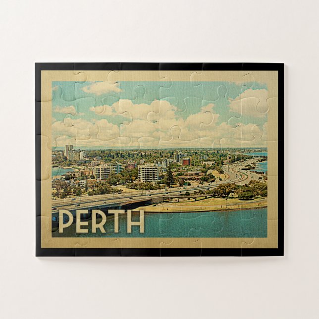 Puzzle Vintage voyage de Perth Australie (Horizontal)