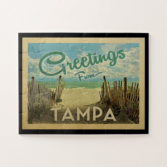 Puzzle Vintage voyage de Tampa Beach (Horizontal)