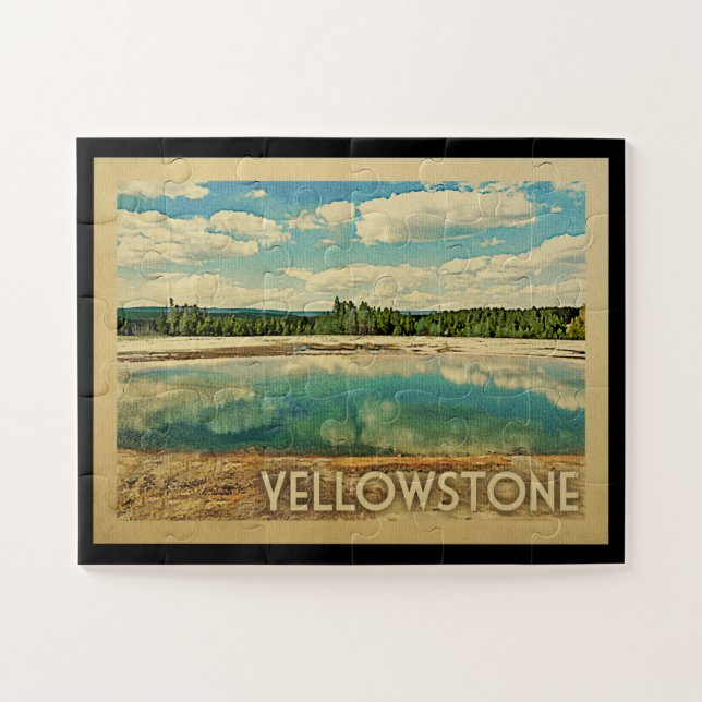 Puzzle Vintage voyage de Yellowstone (Horizontal)