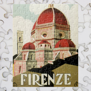 Puzzle Vintage voyage Florence Firenze Italie Eglise Duom