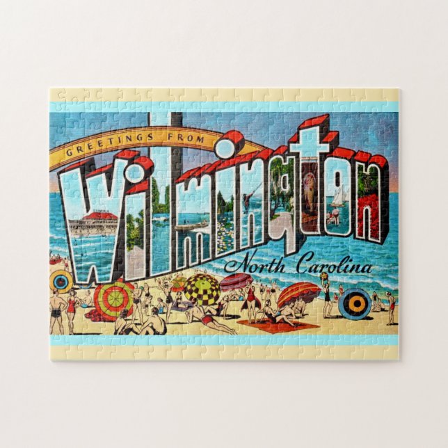 Puzzle Vintage Wilmington NC 11x14 (Horizontal)