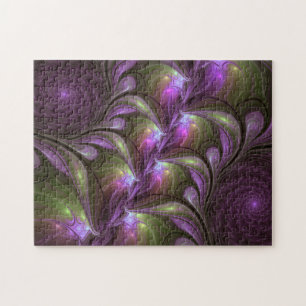 Puzzle Violet Abstrait violet violet kaki fractal