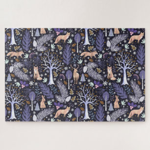 Puzzle Violet/or de bois d'hiver ID785