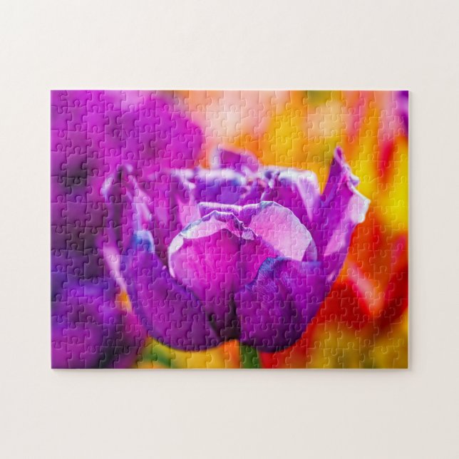 Puzzle Violet Parrot Tulip Scène colorée (Horizontal)