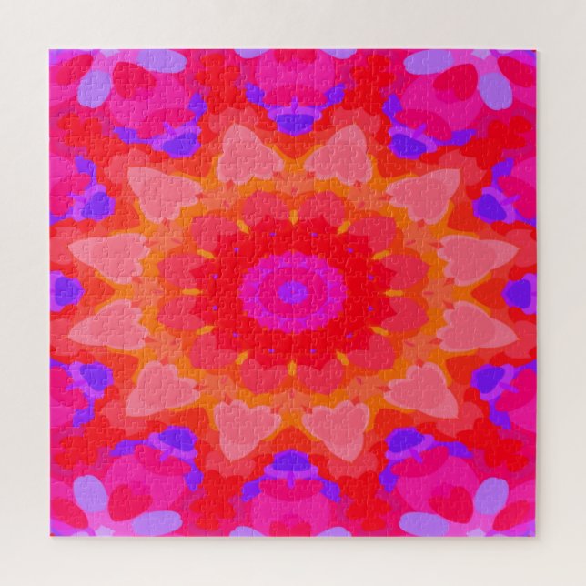 Puzzle Violet, rose et orange (Vertical)