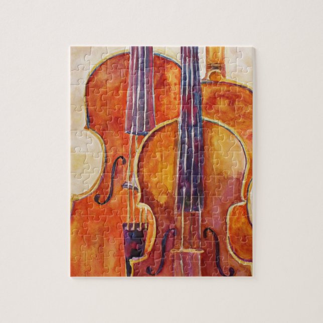 Puzzle Violons d'aquarelle (Vertical)