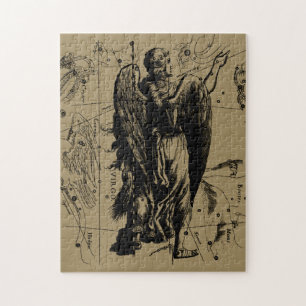 Puzzle Virgo Constellation Hevelius Etching Style
