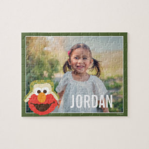 Puzzle Visage boisée d'Elmo   Ajoutez votre nom