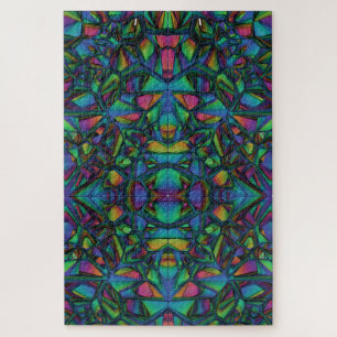Puzzle Visage en mosaïque Abstraite colorée