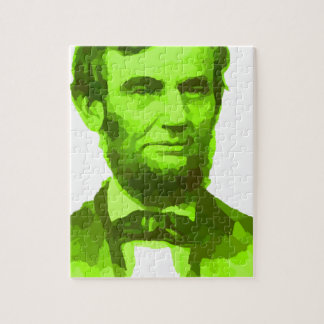 Puzzle VISAGE VERT PORTRAITGifts de PRÉSIDENT ABRAHAM