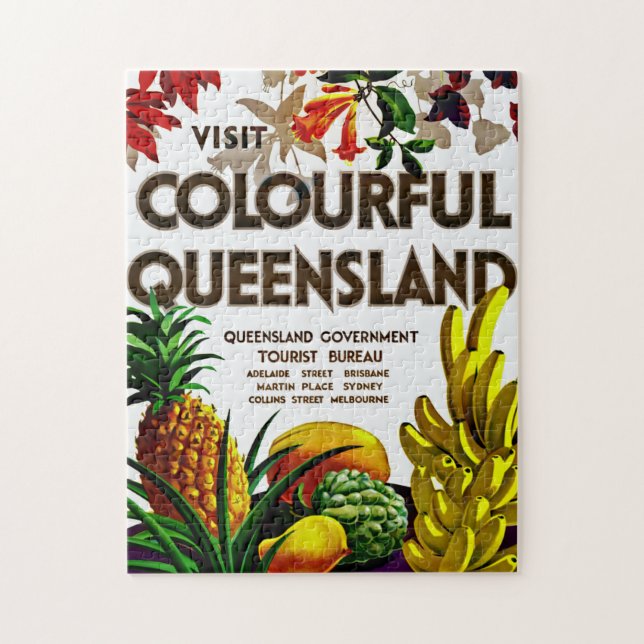 Puzzle Visiter Colorful Queensland (Vertical)
