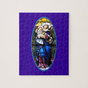 Puzzle Vitrail de Jésus et Marie