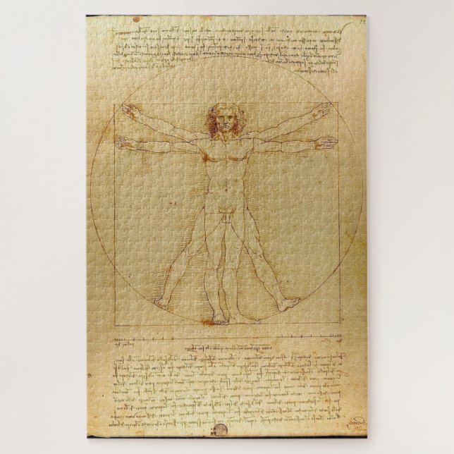 Puzzle Vitruvian Man de Leonardo da Vinci (vers 1490) (Vertical)