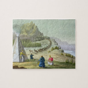 Puzzle Vivant en troupe le renne, la Laponie, plaquent 47