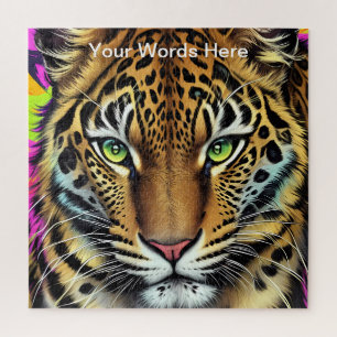 Puzzle Vivid Rainbow Neon Psychedelic Nature & Faune