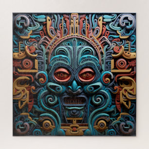 Puzzle Vivid Vibrant Tribal 3D style d'art papier motif