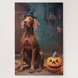 Puzzle Vizsla Citrouille Halloween effroi