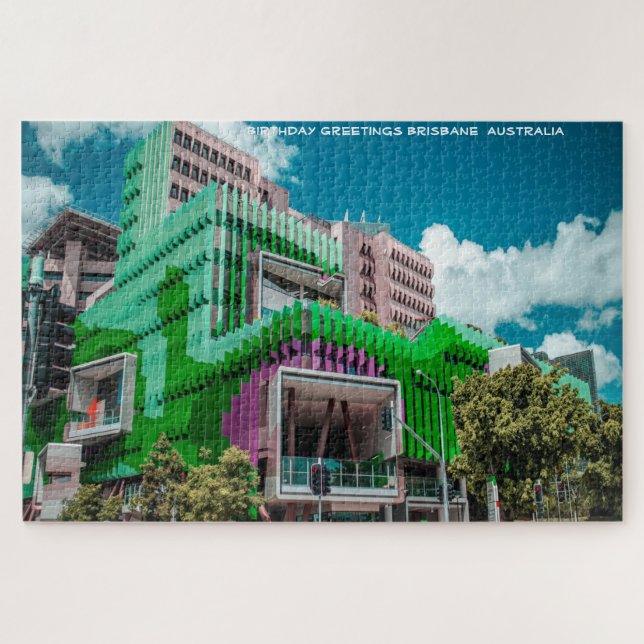 Puzzle Voeux d'anniversaire Brisbane Australie (Horizontal)