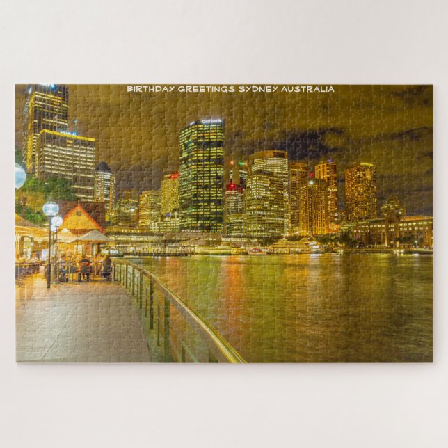 Puzzle Voeux d'anniversaire de Sydney (Horizontal)