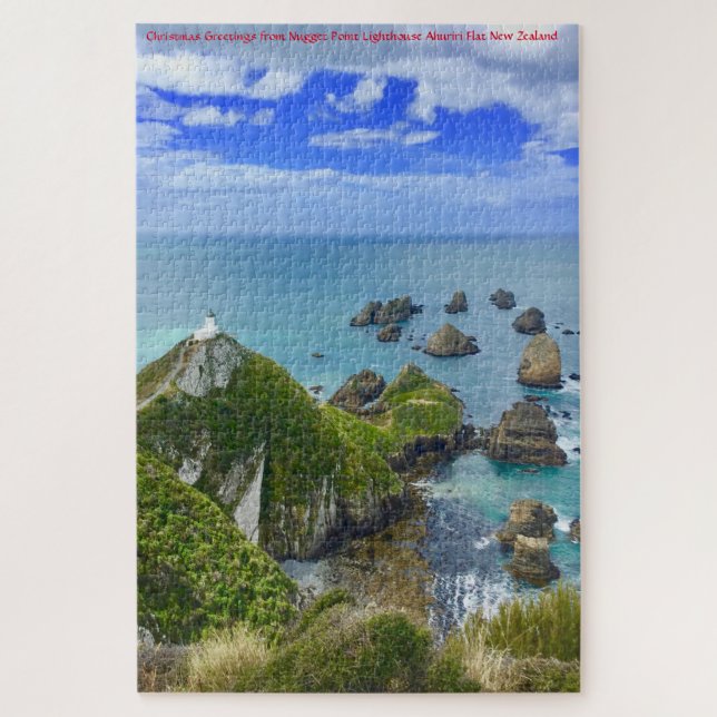 Puzzle Voeux d'anniversaire Nugget Point Lighthouse Jigsa (Vertical)