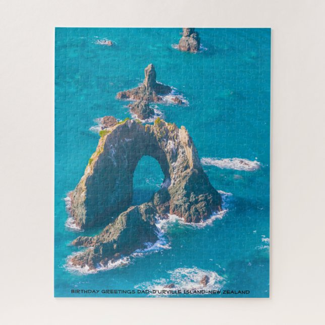 Puzzle voeux d'anniversaire Papa-D'Urville Island-NZ (Vertical)