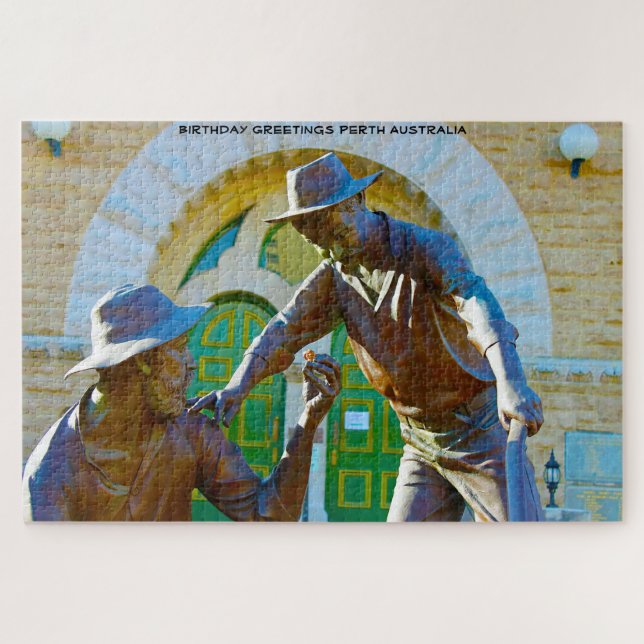 Puzzle Voeux d'anniversaire Perth Australie (Horizontal)