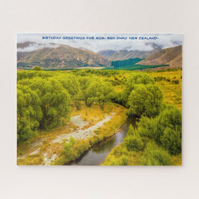 Puzzle Voeux d'anniversaire pour maman - Ben Ohau Nouvell (Horizontal)