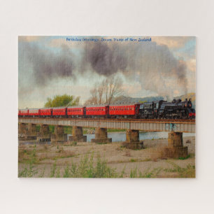 Puzzle Voeux d'anniversaire Trains à vapeur de Nouvelle-Z