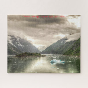 Puzzle Vœux de Noël Alaska Tracy Arm Fjord Juneau