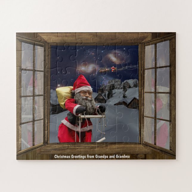 Puzzle Vœux de Noël de Grand-Père et Grand-Mère (Horizontal)