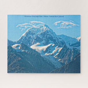 Puzzle voeux de Noël du Mont Tasman Nouvelle-Zélande
