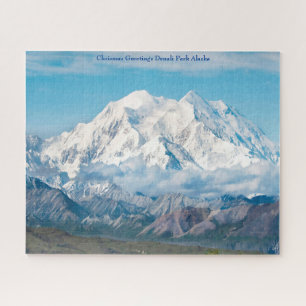 Puzzle Vœux de Noël Parc national de Denali Alaska.