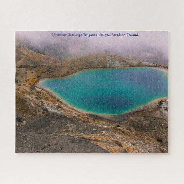 Puzzle voeux de Noël Parc national de Tongariro (Horizontal)