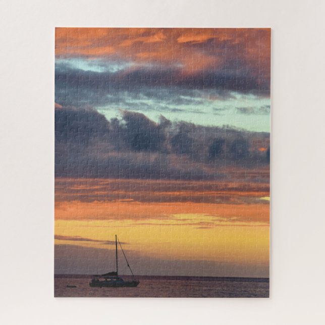 Puzzle Voile dans le coucher de soleil Hawaii - 16x20 - 5 (Vertical)