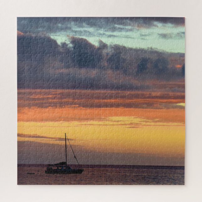 Puzzle Voile dans le coucher de soleil Hawaii - 20x20 - 6 (Vertical)