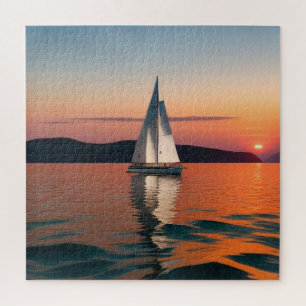 Puzzle Voilier glissant sur des eaux calmes