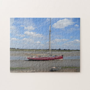 Puzzle Voilier rouge et cieux