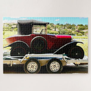 Puzzle Voiture Citroen sur une remorque en France