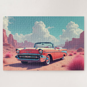 Puzzle Voiture Classique Dans Le Désert