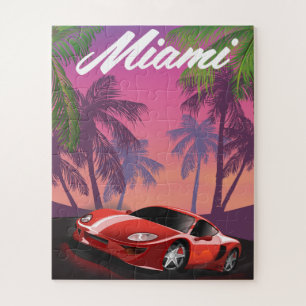 Puzzle voiture de sport Miami 1990