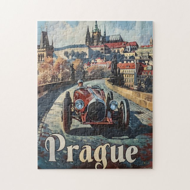 Puzzle Voiture vintage de Prague (Vertical)