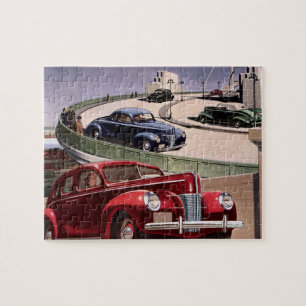 Puzzle Voitures Anciennes, Circuit Routier de Berlines Cl