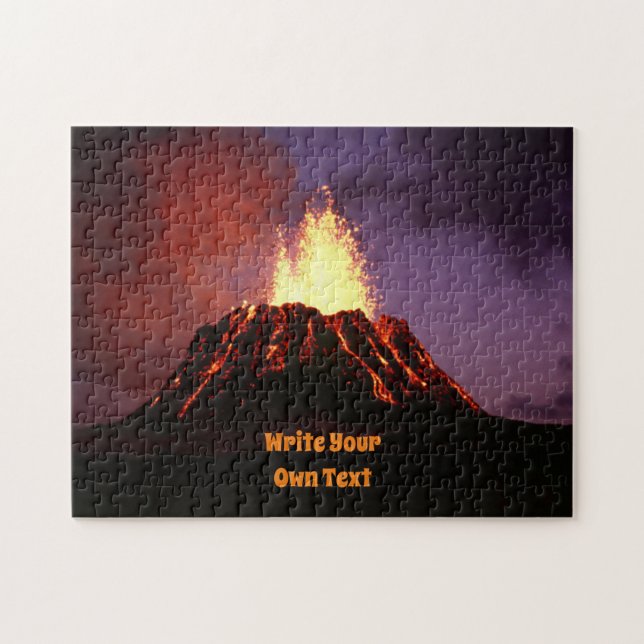 Puzzle Volcan actif - Écrivez votre propre texte (Horizontal)