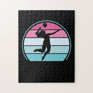 Puzzle Volleyball Girl Retro Vintage