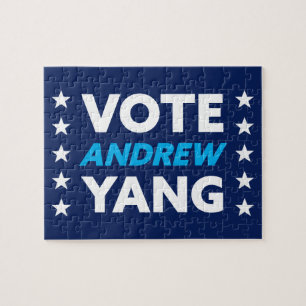 Puzzle Vote Andrew Yang Maire de New York Stars Blue