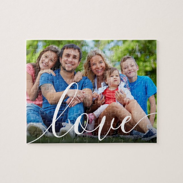Puzzle Votre Favorite Family Photo Love Script (Horizontal)