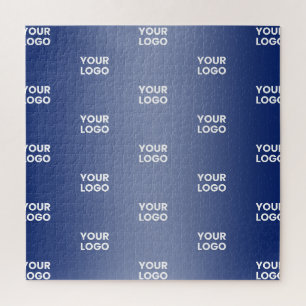 Puzzle Votre logo simple répétitif   Dégradé bleu