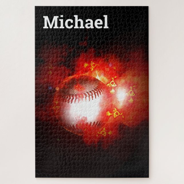 Puzzle Votre nom Baseball - Art sportif (Vertical)