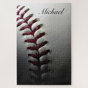 Puzzle Votre nom Gros plan Photo de baseball - Art sporti